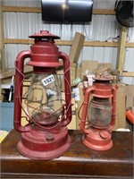 Pair oil lanterns