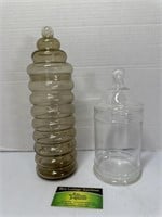 2 Apothecary Style Jars