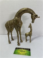 Brass Giraffes Figures