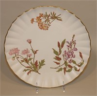 Royal Worcester Charger with Handpainted Flowers