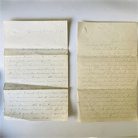 (2) 1800s Handwritten Letters