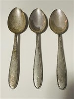 (3) Antique Sterling Silver Spoons