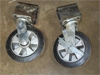 2 LARGE CASTER CONNECTION CASTER WHEELS