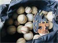 Baseball Travel Bag with Softballs and Baseballs