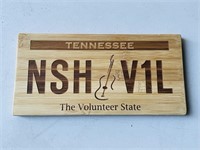 Wooden Nashville License Plate "NSH V1L"