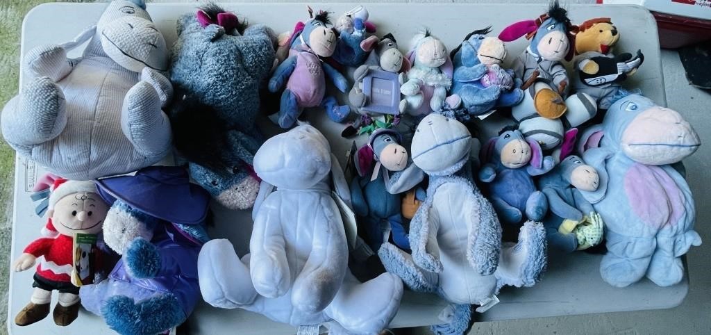 Large Quantity of Eeyore Disney Stuffed Animals