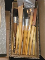 14 PC WOOD HANDLE PAINT BRUSHES, #2