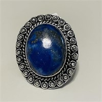 German Silver Lapis Ring