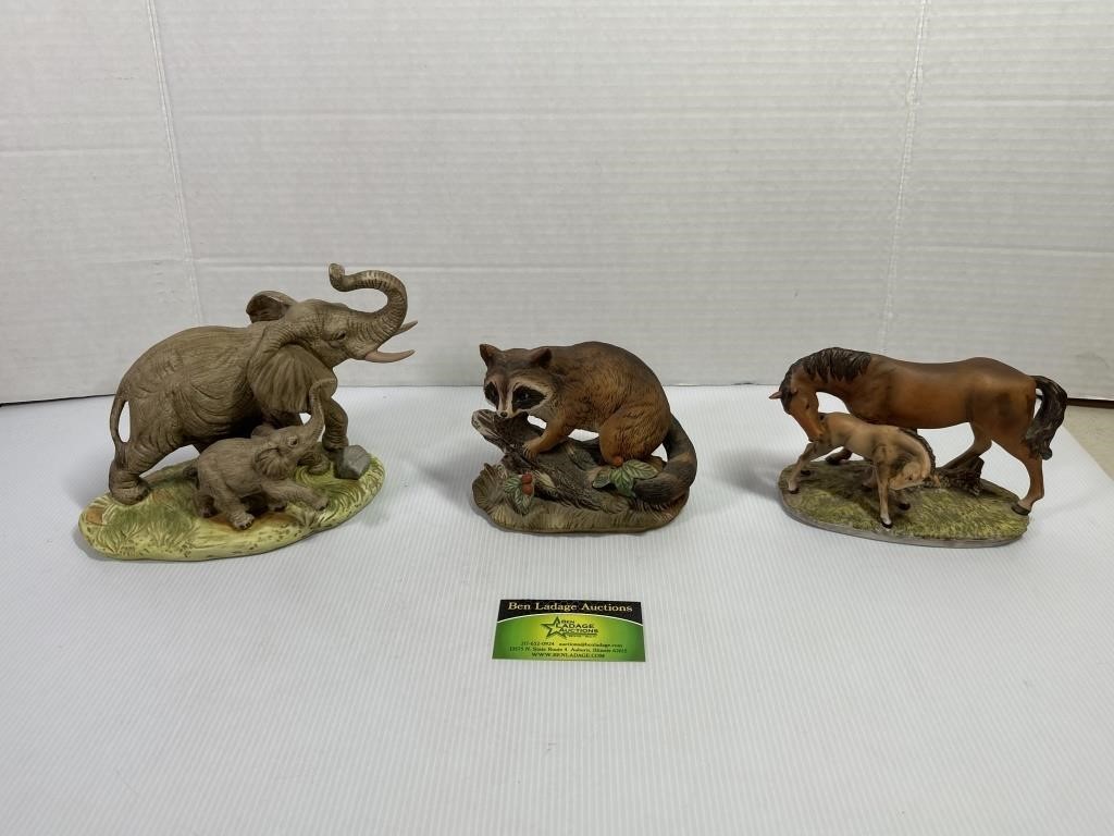 Set of 3 Animals Statues