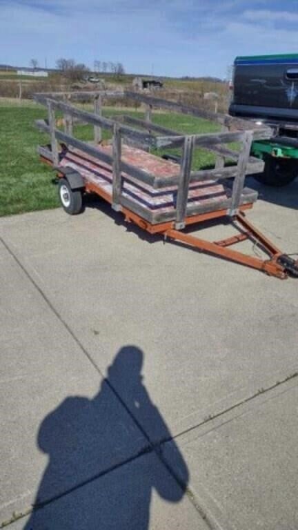 4x8 utility trailer with title on new LED lights