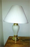 WHITE/GOLD TONE TABLE LAMP #2