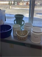 pottery and jars in tote