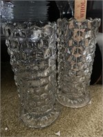 Pair of American Fostoria vintage vases