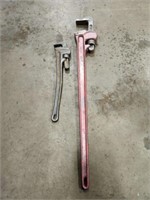 2 LARGE PIPE WRENCHES