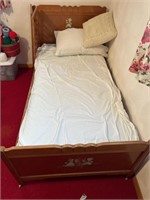 Vintage Wooden Children’s Bed With Rails