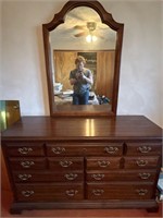 American Drew Inc Wooden Dresser With Mirror