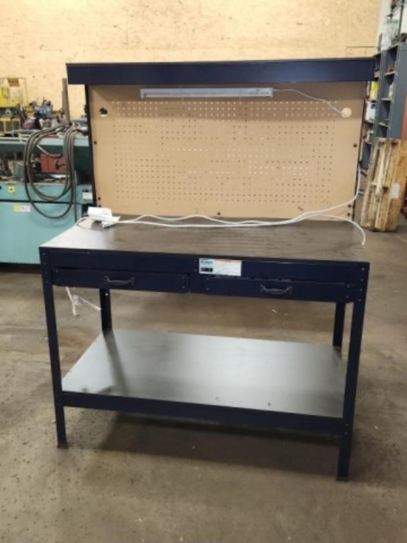 MULTIPURPOSE WORK BENCH WITH LIGHTING AND OUTLET