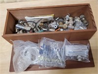 Wooden Box -Full of Metal Connectors
