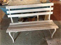 4 Foot Bench with Metal Legs