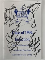 Orange County Sports Hall of Fame 1994 signed flye