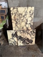 Three Marble Countertop Pieces