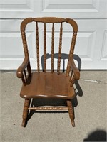 Antique Wooden Children’s Rocking Chair