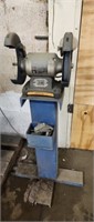 Dual wheel bench grinder with custom steel stand