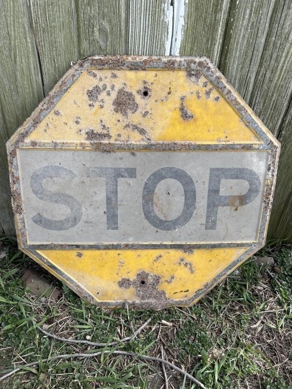 Yellow Stop Sign- 24” T