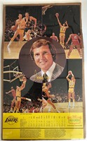 LA Lakers Jerry West signed statistics poster