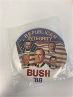 Republican Integrity Bush 1988 pin