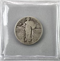 1927 Standing Liberty Silver Quarter, 90%