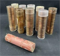 (10) BU Rolls Copper Era Pennies