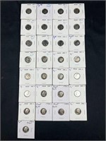 (28) Proof Dimes, All Different (1968-2000)