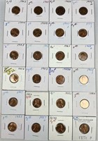(24) BU Wheat Cents, US 1c Coins