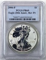 2006 American Silver Eagle Reverse Proof PCGS PR69