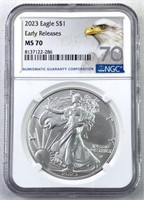 2023 American Silver Eagle, NGC MS70