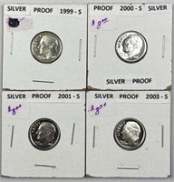 1999, 2000, 2001, 2003? Proof Silver Dimes