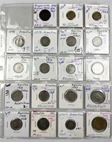 1800s-1900s (19) Argentina Coins Assortment