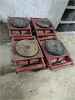 4 Northern industrial machinery mover dollies,