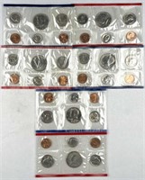 1985, 1986, 1987 US Uncirculated Mint Coin Sets