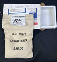 $25 Bag South Carolina Quarters in Orig. Mailer