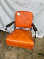 MCM Orange Vinyl Office Chair