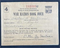 1943 WWII War Ration Book Four
