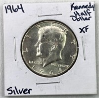 1964 JFK Silver Half Dollar, 90% w/ Luster