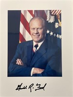38th US President Gerald Ford signed photo