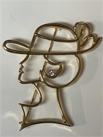 SILHOUETTE BROOCH OF WOMAN