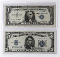 (2) x ANTIQUE US BANK NOTES