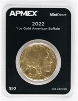2022 US $50 GOLD AMERICAN BUFFALO COIN - 1 OZ