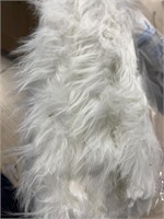 Rug  decor white fur  rectangle