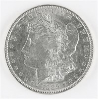 1889 US MORGAN SILVER $1 DOLLAR COIN